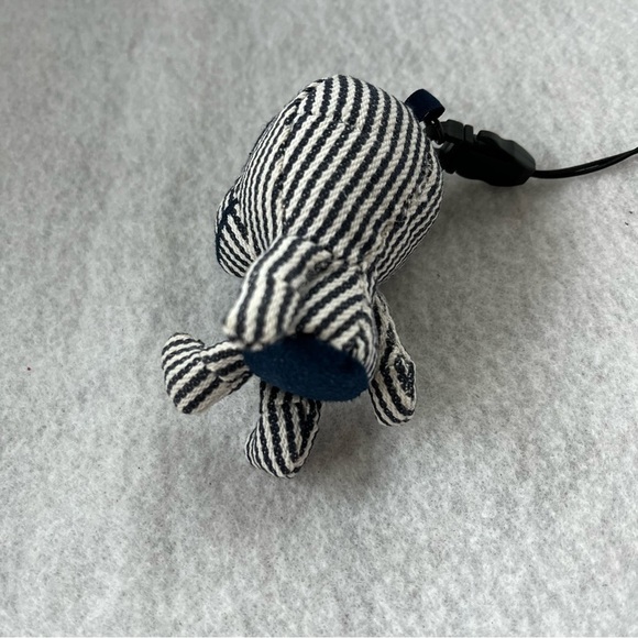 BAPE Blue Denim Striped Baby Milo Keychain Bathing Ape Japan - Picture 4 of 5